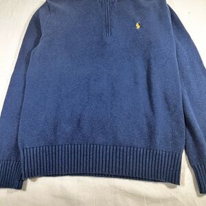 Polo by Ralph Lauren Blue Zip Up Sweater Classic Style
